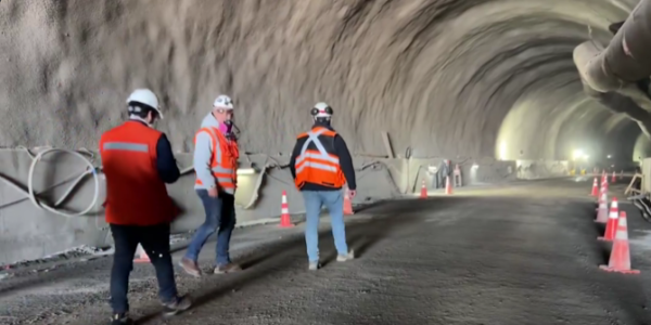 EFE Sur completa obras de excavación del túnel ferroviario en cerro Chepe